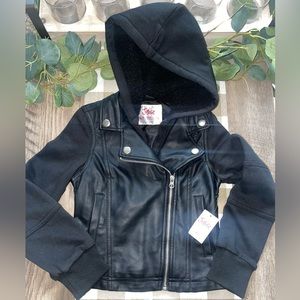 Girls Faux Leather Jacket